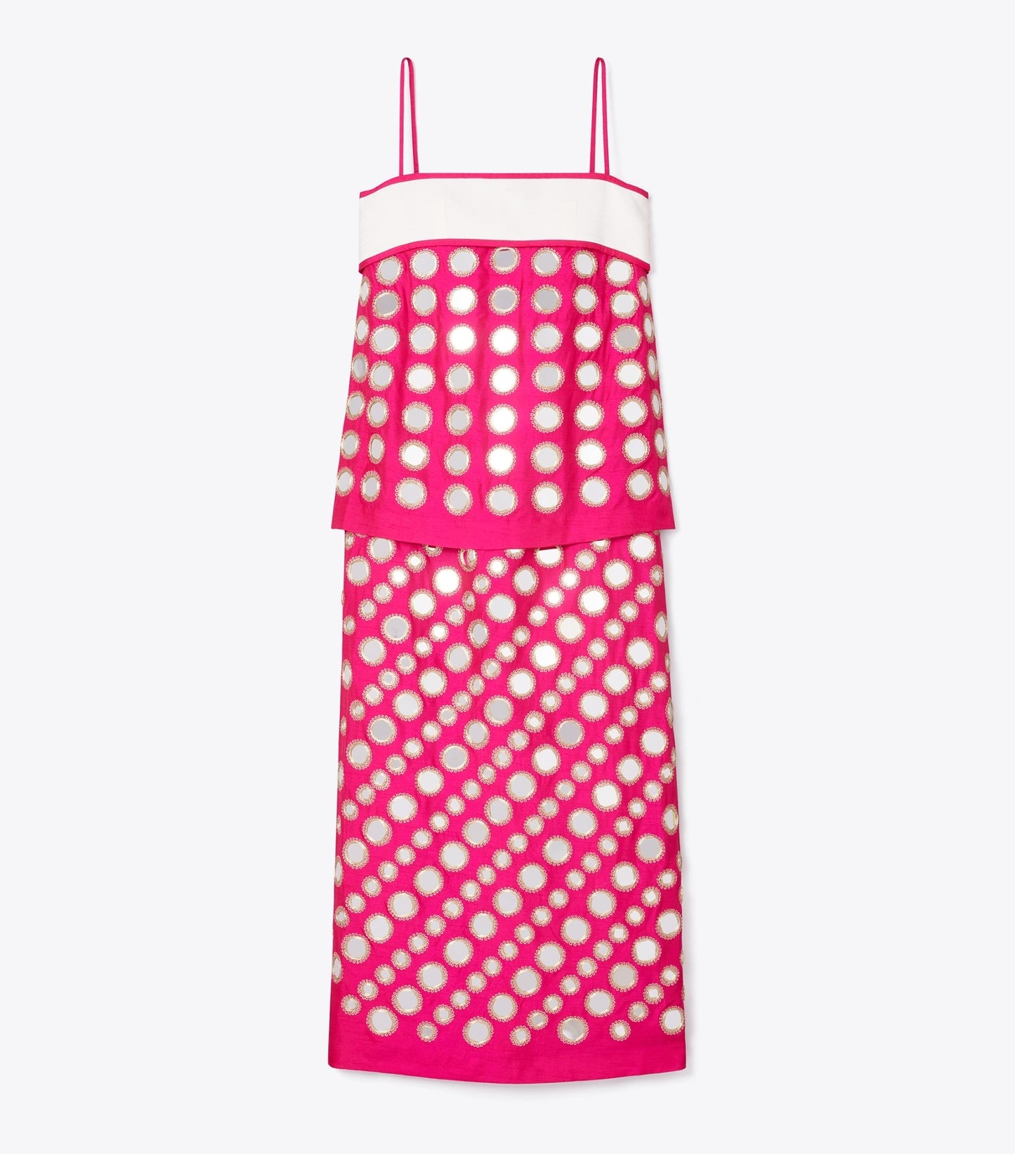 Layered Hand-Done Mirrorwork Silk Dress